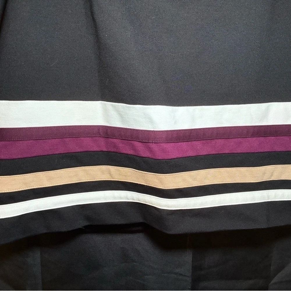 White House Black Market Black With Multicolor Stripe Knit Mini Skirt Size 12
